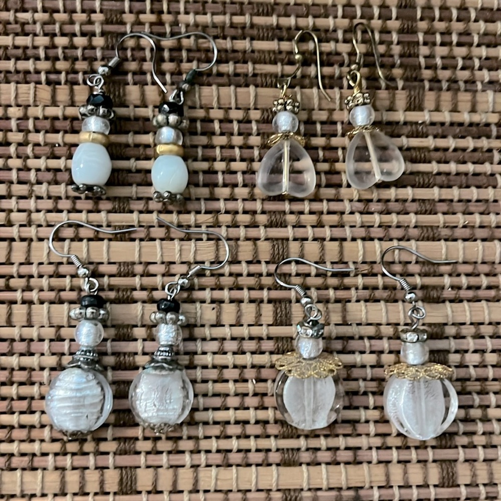 Snowman and Angel Handcrafted Earings ⛄️👼
